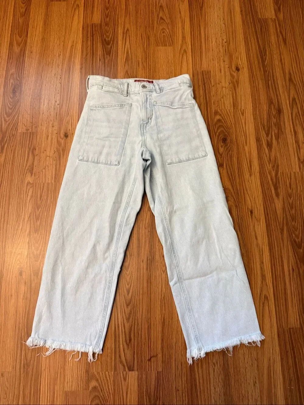 Lucky Brand Legend Women's High Rise Wide Leg Cropped Jeans Light Blue Size 25